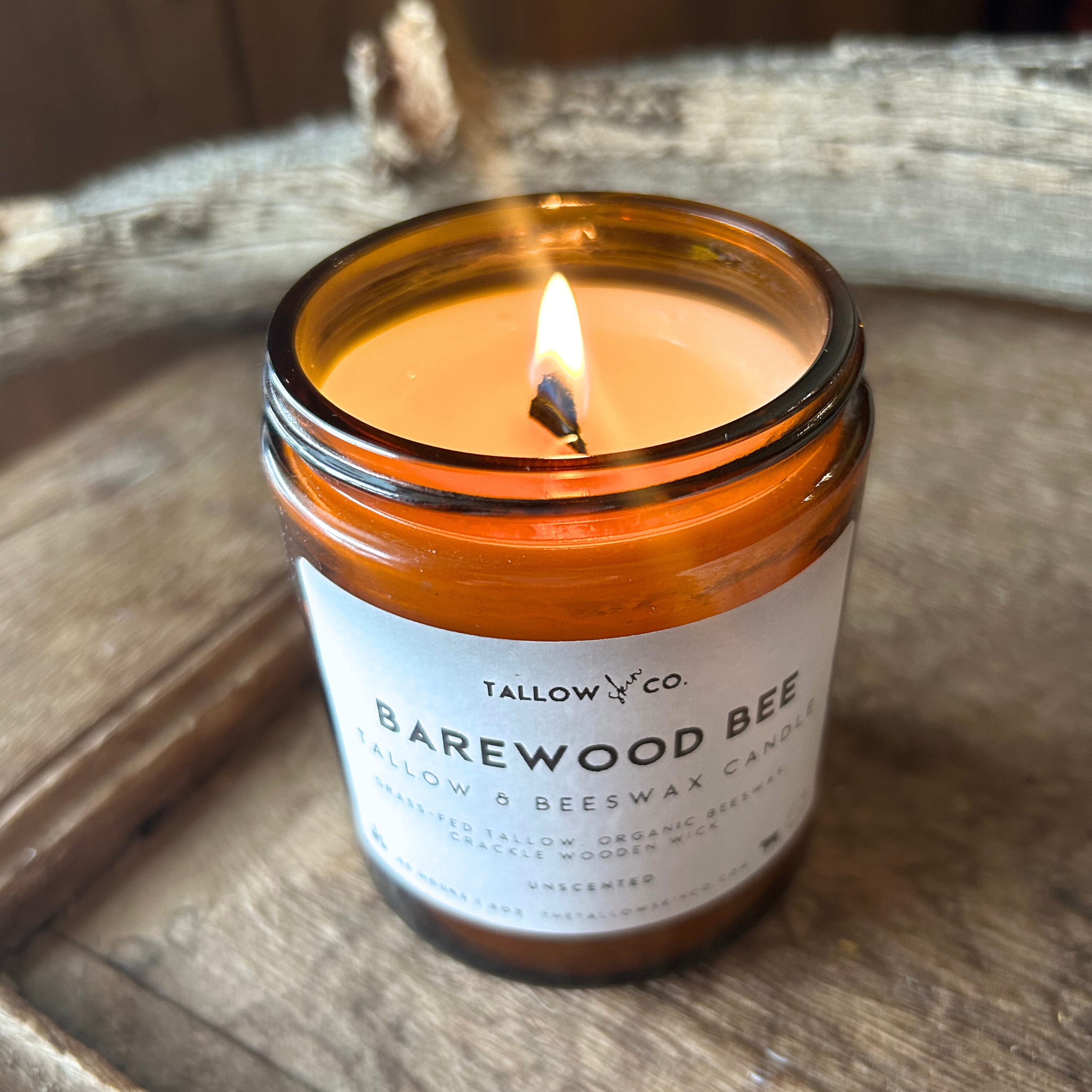Barewood Bee | Tallow & Beeswax Candle