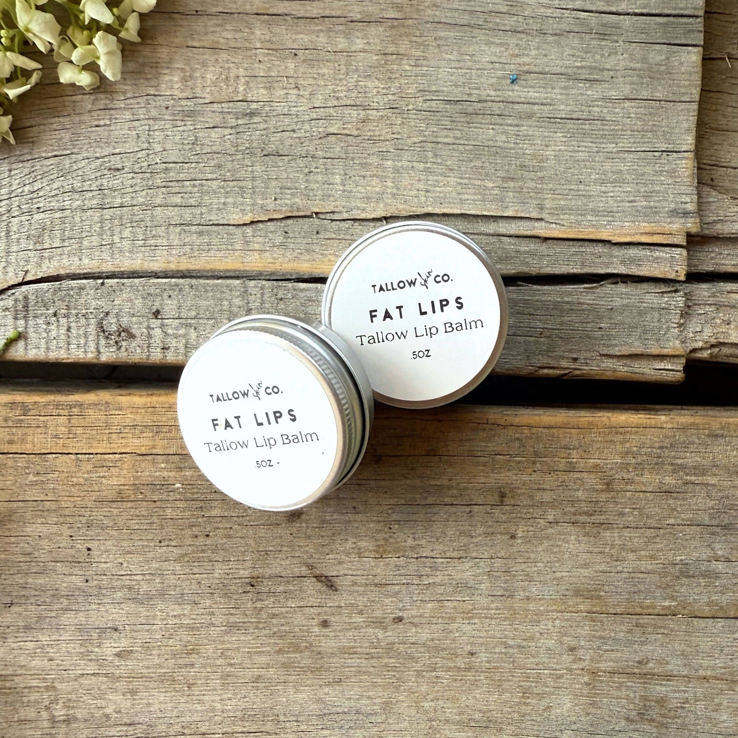 Fat Lips Tallow Lip Balm and Butter in a tin