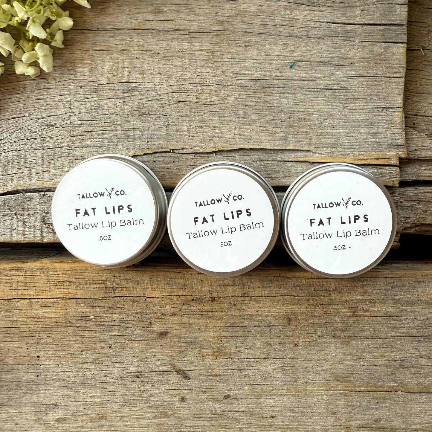 Fat Lips Tallow Lip Balm and Butter in a tin