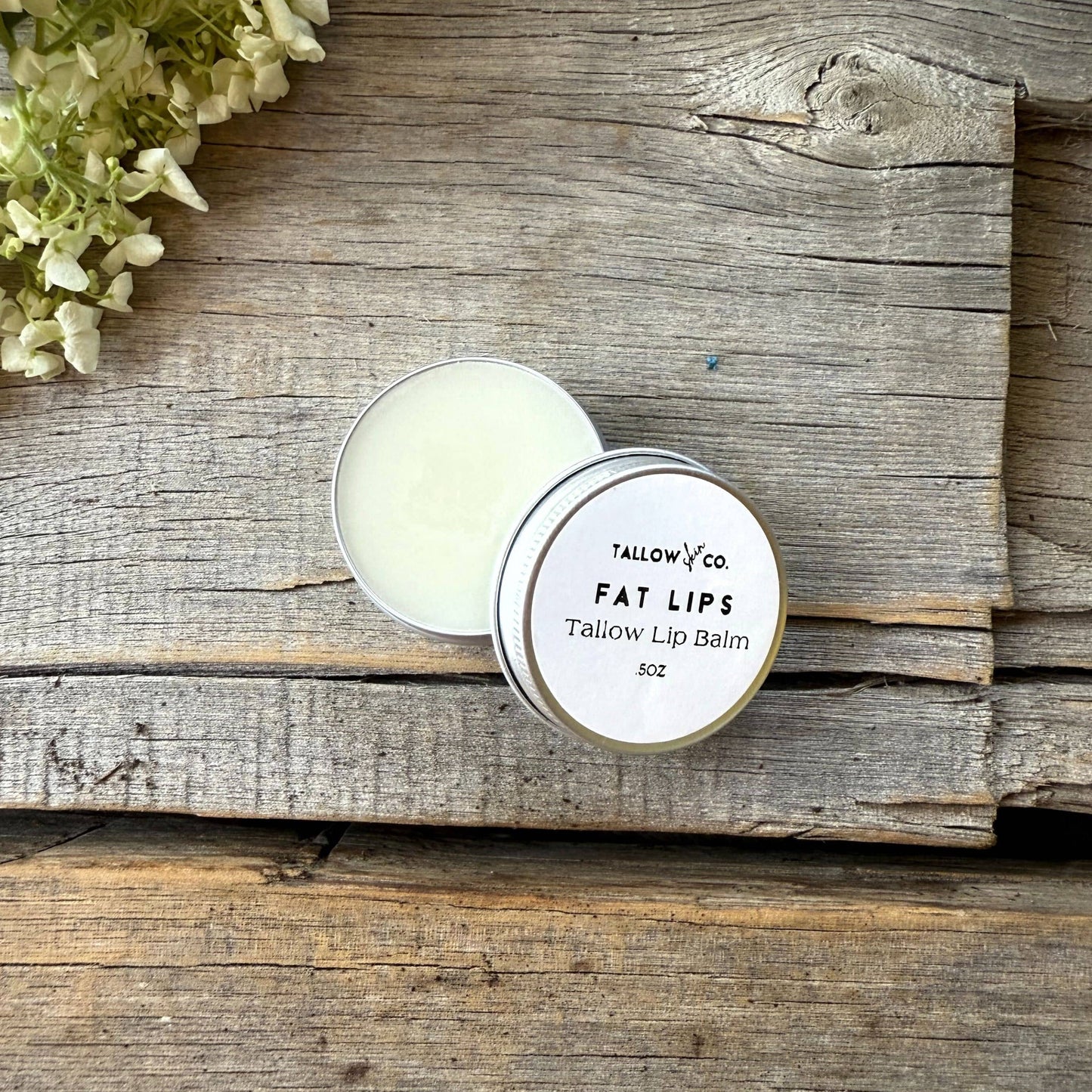 Fat Lips Tallow Lip Balm and Butter in a tin