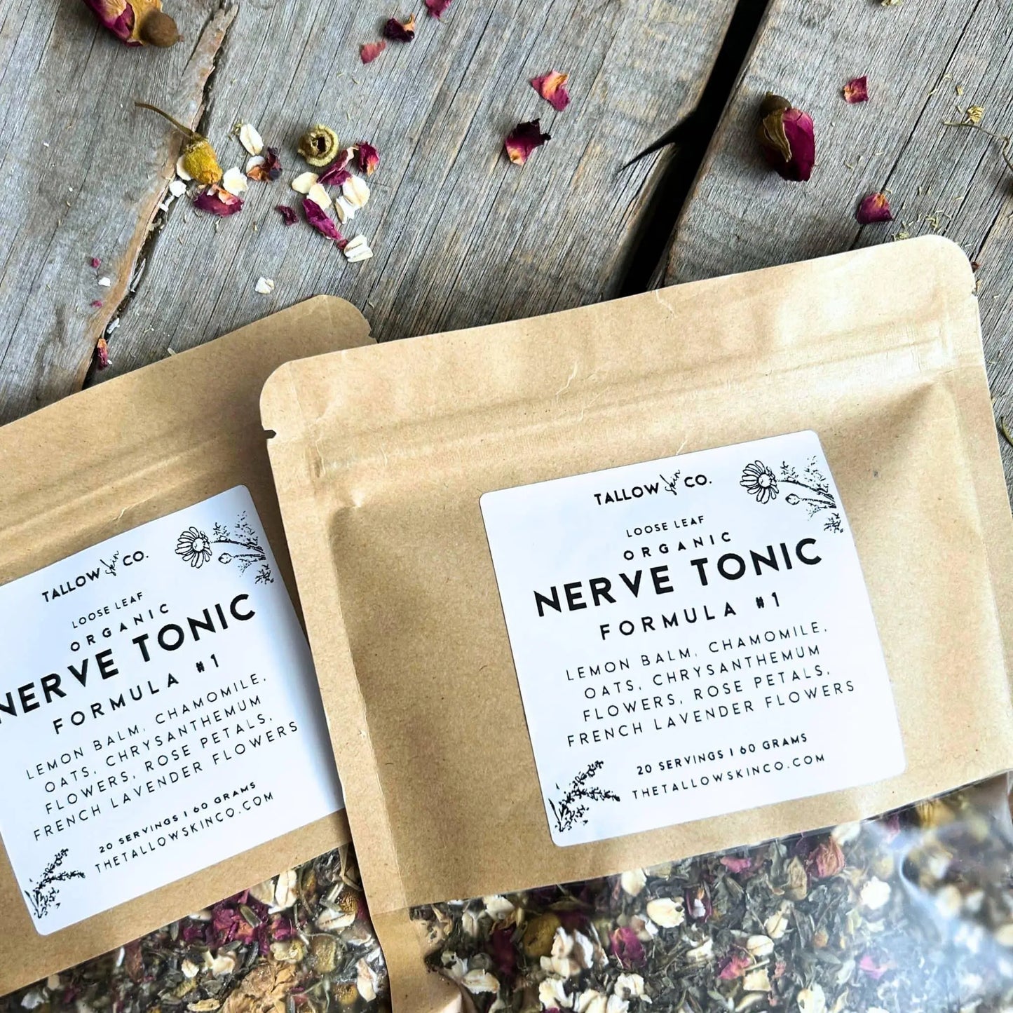 Nerve Tonic Tea Formula #1 | Calm & Soothe - Tallow Skin Co.