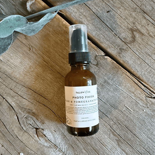 Anti-aging serum with reishi and pomegranate enzymes for firm, glowing skin