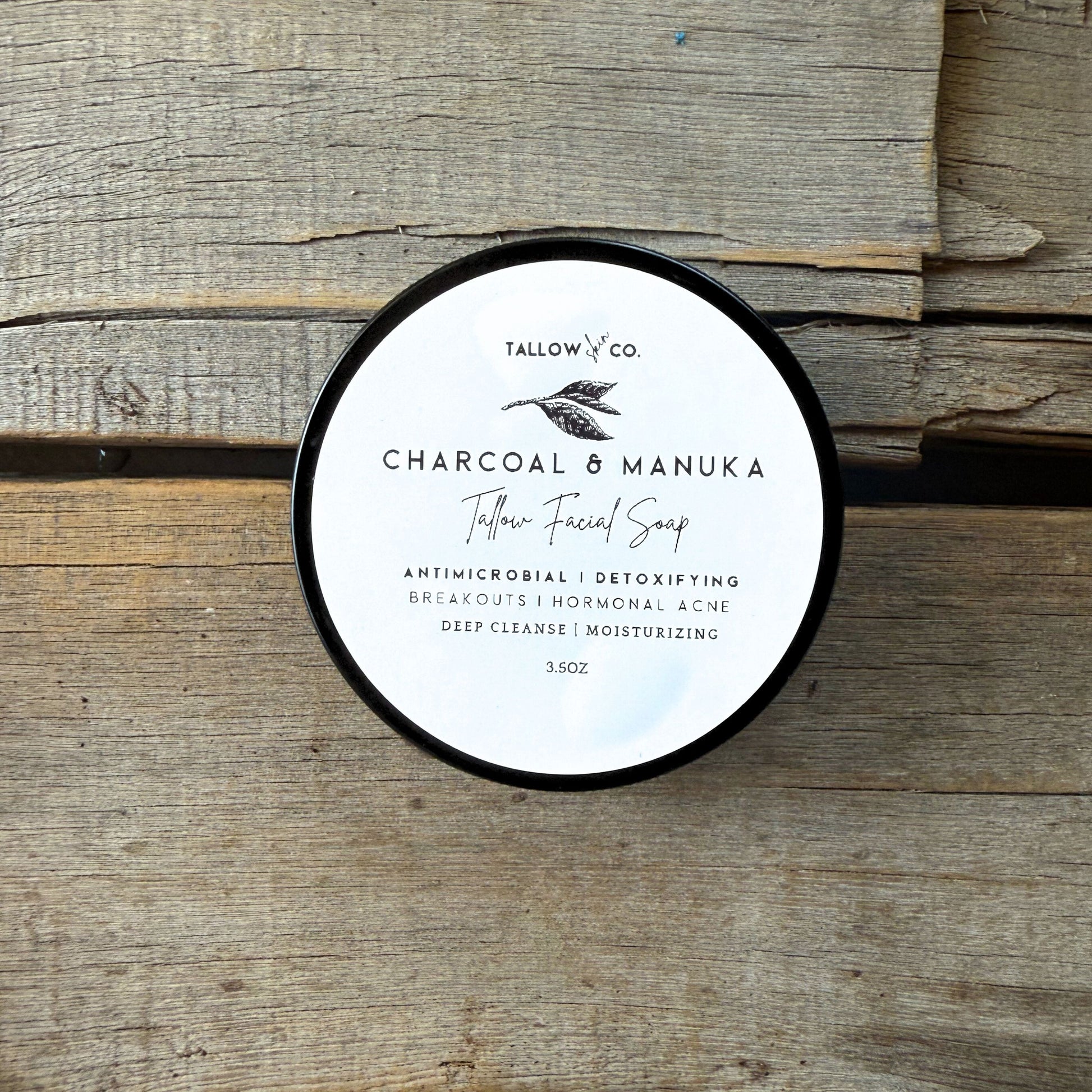 Charcoal & Manuka Tallow Facial Soap for Breakouts