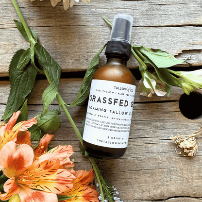 Fresh, clean skin after using the Grass-Fed Glow foaming cleanser
