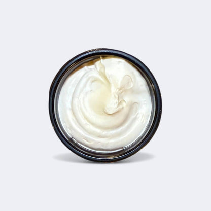 Rich texture of a regenerative face moisturizer with shea and murumuru butter
