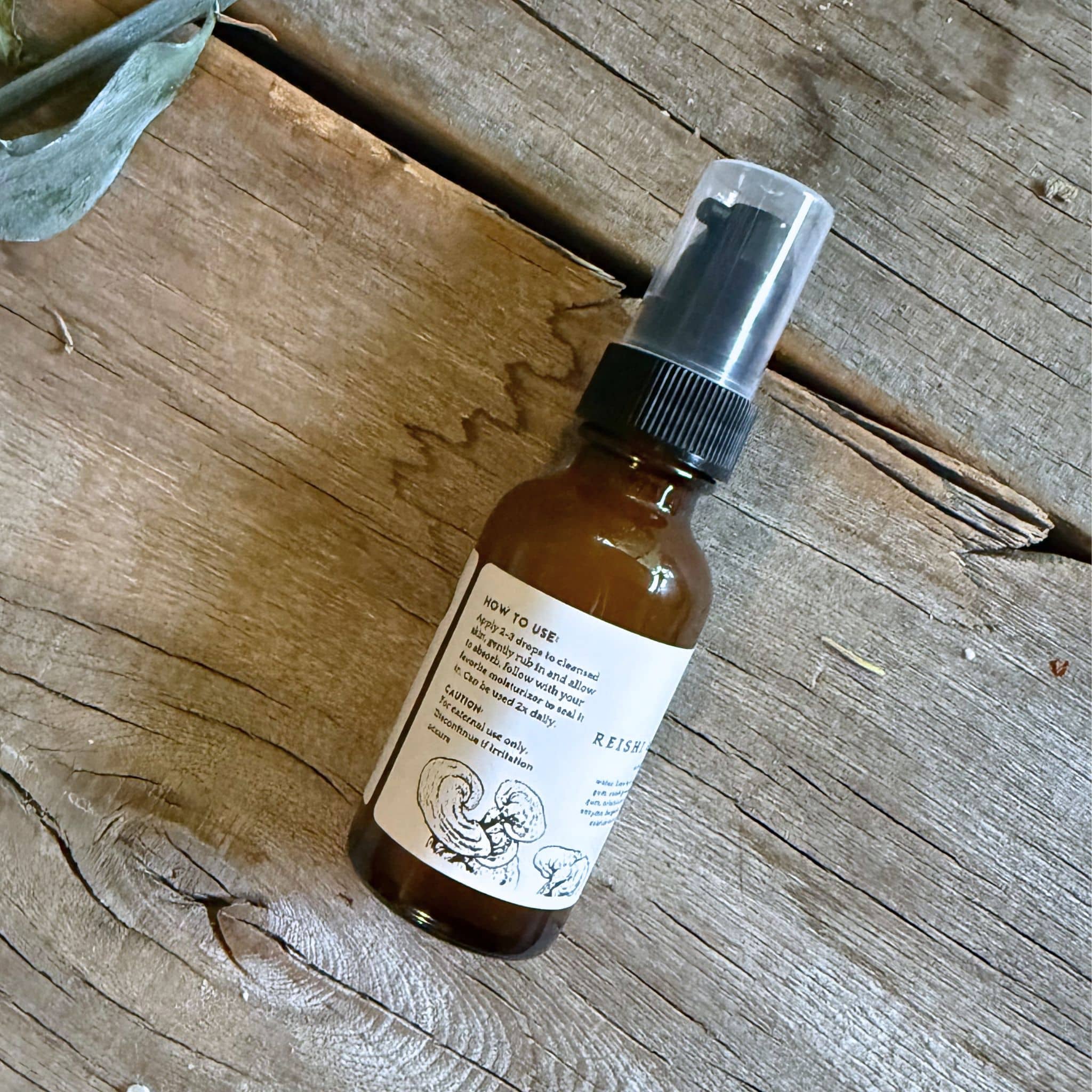 Reishi-infused facial serum that brightens, firms, and restores skin tone