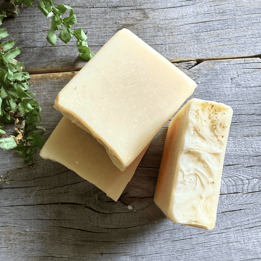 Sandalwood tallow soap bar for men with rich, creamy lather