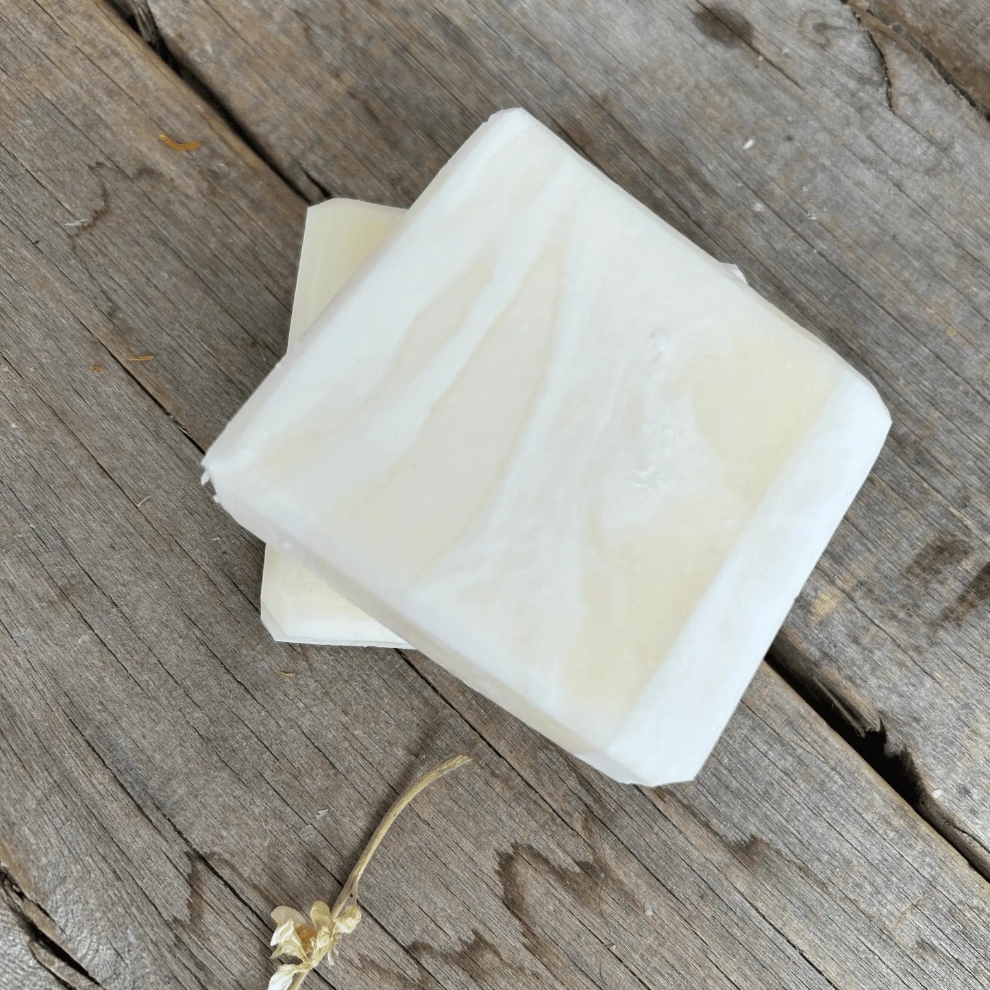Creamy marbled tallow soap
