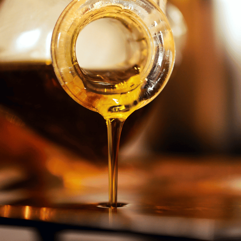 A bottle pouring argan oil 