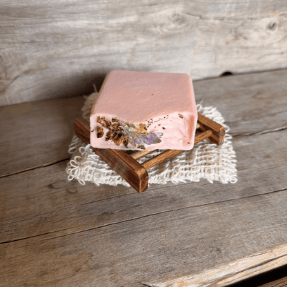 The Soap Saver Set | Bamboo Stand + Organic Sisal Soap Bag