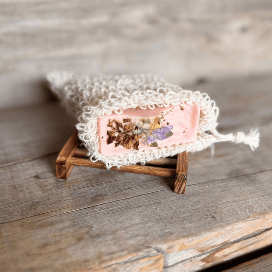 The Soap Saver Set | Bamboo Stand + Organic Sisal Soap Bag