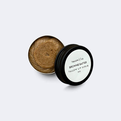 Texture shot of a thick nourishing sugar lip scrub for chapped lips