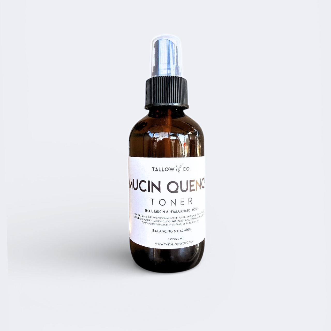 Mucin Quench Repair Toner bottle with snail mucin imagery
