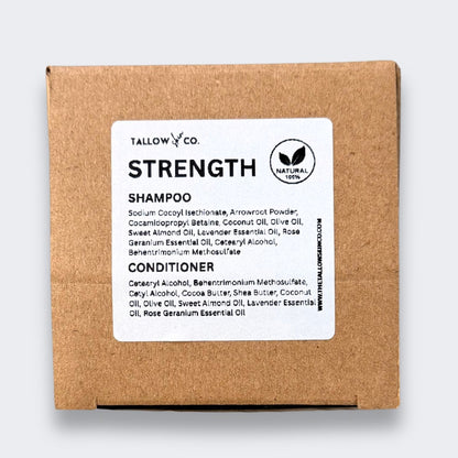 Strength + Repair Shampoo & Conditioner Bar Set | Lavender & Rose Geranium